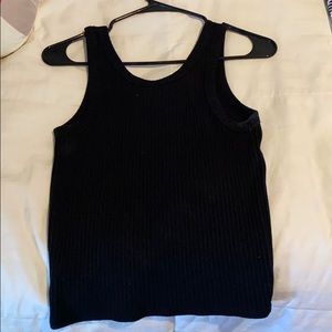 Plain black tank top